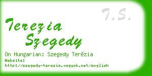 terezia szegedy business card